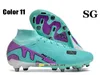 Presentväska Mens High Ankle Football Boots Ronaldo Cr7 Mercuriales IX Elite SG TNS Cleats Mbappe Neymar Acc Superfiys 9 Soccer Shoes Tops Outdoor Trainers Botas de Futbol