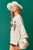 Women's Hoodies Sweatshirts Women'S Christmas Pink Nutcracker Sweatshirt 2023 New Sequins Washed Versatile Crew Neck Top Sweatshirt SweaterL231011