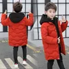 Down Coat 4 6 8 10 12 14 Years Big Boys Jacket Autumn Winter Thicken Warm Teenager Kids Jackor Fashion Long Style Zipper Hooded Boys Coat 231010