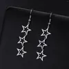 Dangle Earrings Lemegeton Stars Pentagram For Women Stainless Steel Ear Jewelry Drop Friendship Gift