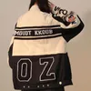 Women's Jackets American Retro Detachable Motorcycle Baseball Jacket Women's Y2K Street Hip Hop Trend Wild Jacket Couple Casual Loose Jacket Top 231010