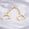 ANDYWEN 925 Sterling Silver Clear Zircon Chain Huggies Two Circle Hoops Safety Round Rock Punk Jewelry For European Jewels 210323259x