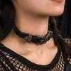 Other Fashion Accessories Exaggerated Punk Goth Black Chocker Necklaces for Women Fashion Retro Halloween Black Vampire Clavicular Chains Jewelry Gift Q231011