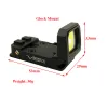 Vism tático flip up red dot sight mini escopo reflexo holográfico óptica dobrável com montagem g e montagem picatinny de 20mm