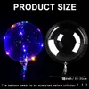 Other Event Party Supplies 10Pcs Colorful Balloons LED Bobo Balloon Clear Bubble Globle Glowing String Light with Sticks Halloween Chrismas 231011