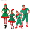 Thème Costume Noël Père Noël Venez Elfe Vert Cosplay Famille Carnaval Fête Nouvel An Déguisement Vêtements Ensemble Pour Hommes Femmes Filles GarçonsL231010