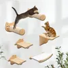 猫の家具スクラッカー木製猫ハンモックハンディングキャットベッド壁マウント猫の登山フレーム