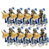 Blocchi 10 Set Vintage Castle Kingdoms Drago Rosso Cavalieri Reali Cavallo Blu Scuro Leone Esercito Soldato Minifig Building Block Giocattoli per Bambini 231010