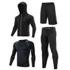 Męskie dresy 5 szt./Zestaw Męski dres dresowy S-7xl Gym Fitness Compression Sports Suit Ubrania bieganie jogging sport