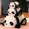 Decorações de natal panda simulado brinquedo de pelúcia macio dormir panda brinquedos de pelúcia decorativos panda brinquedos de pelúcia para o presente de natal