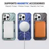 Magsafe trådlös laddning av telefonfodral för iPhone 15 15Plus 15Pro 14Plus 13Promax Plast TPU Hybrid Rugged Defender Ring Kickstand Cover Magnetic Card Shells