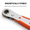 Mini Magnet Ratchet Wrench 1/4 "(6.35mm) Hexagon Snabbutgivningsuttag Socket Tool Handle Reparation Skiftnyckel Skruvmejselborrbitar Verktyg