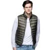 Herrenwesten Spring Man Duck Down Weste Ultra Light Jackets Männer modische ärmellose Oberbekleidung Mantel Herbst Winter 90 Weiß 23111111111