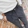Pantalons pour hommes Business britannique Casual Slim Pantalon à carreaux Formel pour hommes Style coréen Mode All-Match Robe droite Suit204v