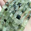 Pietre preziose sciolte naturali 5x10MM piatto quadrato verde Prehnite pietra sfaccettata pietra preziosa perline distanziatrici per creazione di gioielli accessori braccialetto fai da te