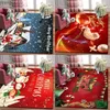 Decorazioni natalizie Tappeto natalizio personalizzabile Tappeto per soggiorno Camera da letto Tappeto da gioco di Natale Tappeto da gioco di Capodanno Tappeto per la casa