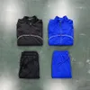 Trapstar Veste Survêtement Hommes Irongate Shell Suit 2 0 Version bleu et noir 1to1 Qualité Lettrage Brodé Femmes Manteau Taille XS3390