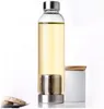 Transparent 500 ml Glass Drinkware Bottle With Tea Infuser Siler and Protection Hleeve 303q
