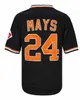 Throwback SF Giants 9 Matt Williams 22 Will Clark 24 Willie Mays 25 Barry Bonds 44 Willie McCovey Black White Orange Size S-4XL