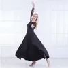 Sahne Giyim Stili Modern Dans Elbisesi Uzun Kollu Balo Salonu Büyük Salıncak Etek Ulusal Standart Vals Performans Kostümü
