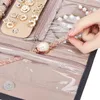 Jewelry Pouches Organizer Roll Foldable Storage Bag Portable Travel Case Soft Earrings Bracelet Holder Durable