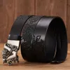 Other Fashion Accessories Male China Dragon Belt Cowskin Genuine Leather Belt for Men Carving Dragon Pattern Automatic Buckle Belt Strap For Jeans 231011