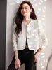 Women's Jackets Spring and Autumn Black French Small Fragrance Tweed Jacket For Women Korean Fashion OL Short Blazer Coat Luxury Outerwear 231010