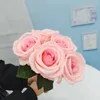 Dekorativa blommor Simulerade singel Silktyg Rose Artificial Wedding Home Dining Table Decoration Pography Props Holiday Presents