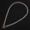 Catene MinaMaMa Style Fashion Multistrato in acciaio inossidabile fatto a mano Collana con catena di perle Fuax per donna Toggle Choker Gioielli da sposa