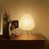Objets décoratifs Figurines Design japonais Akari Wabi sabi Yong lampe de table imprimé papier de riz chambre bureau décoration goutte 231011