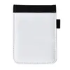 DHL100pcs bloc-notes Sublimation bricolage blanc blanc PU modèle Vertical rabat couverture petit cahier