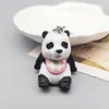 Keychains Creative DIY Panda Series Keychain Personalized Simulation Resin Women's Cute Backpack Bag Key Rings One Piece Y16012