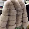 Womens Fur Faux Natural Real Coat Fashion WinterJacket Women Warm Outerwear Luxury Designer External Clothes Plus Size 231010