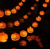 1 Set LED Dyni Lights, Halloweenowe światła sznurkowe, świąteczne światła zewnętrzne, migoczące światła, impreza, dekoracje Halloween, (20 świateł dyniowych, 9,8 stóp)