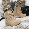 Boots Winter Mens Military Boots Outdoor Leather Hiking Boots Men Army Special Force Desert Tactical Combat Ankle Boots Men Work Shoes Q231012