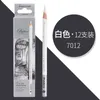 Crayon 12pcsbox High Gloss Pencil Charcoal Student Sketching Drawing Writing Tools茶色の黒い白いストロークパウダーブラシ231010