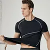 Men's T Shirts Summer Workout Clothes Short-sleeved Vest Quick-drying Sports Running T-shirt Tight-fitting Basketball Training Suit Shirt