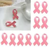 Broches 10 stuks Mode Roze Lint Borstkanker Awareness Revers Pin Broche Badge Charms Gift