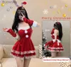 Kostium motywu Nowy świąteczny cosplay Come Lady Santa Claus Velvet Dress Sexy bielizna króliczka dziewczyny mundur Lolita Rabbit Kaii Maid Outfitsl231010