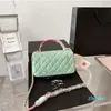 Nouveau sac de mode de luxe design femmes rose poignée orgue petit sac à déchets mode polyvalent classique rhombique Texture en peau d'agneau
