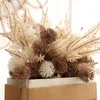 Fiori decorativi 6/12 pz Artificiale Pungente Palla Fiore di Plastica Marrone Pianta Finta FAI DA TE Casa Matrimonio Soggiorno Vaso Decor Natale Supplie