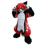 2024 Rode harige fursuit vos mascottekostuum dierencarnaval fancy feestjurk voor Halloween en Kerstmis