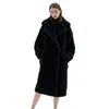 Abrigo de lana largo elegante abrigos al por mayor mujer abrigo de peluche de lana de Cachemira de invierno chaqueta parka de talla grande para mujer Cuello de piel 5JTSD
