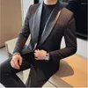 Men's Suits 2023 Double Breasted Formal Men Suit Jacket Custom Made Slim Fit Wedding Groom Wear Blazer Smoking Outwear Coat Traje Hombre