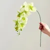 Dekorative Blumen, 9 Blütenköpfe, hochwertige künstliche Orchidee, 3D, fühlt sich echt an, Hochzeitsdekoration, Heim- und Raumdekoration, simuliert Phalaenopsis Amabilis