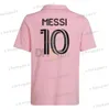 2023 2024 Jerseys de futebol interno Pink Black Home Away Cf Miamis10 Lionel 17 Martinez 18 Jordi Alba 23 24 Camisa de futebol Men+ Kids Fãs de versão da versão