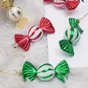 Décorations de Noël Électrolytique Rouge Candy Lollipop Boule de Noël Ornements 6pcs / lot Pendentif Arbre Année 2024 Décor à la maison Navidad 231011