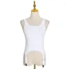 Dames Tanks Puur Katoen Gebreid T-shirt Vest 2023 Zomer Hardware Decoratie Onregelmatige Zoom Sexy Dieptepunt Top