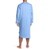 Men's Sleepwear S-3XL Men's Sleep Tops Cotton Long Sleeve V-neck Loose Pajamas Leisure Nightgown Mens Nightshirts Male Sleepwear Loungewear 231011