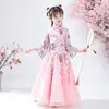 Roupas étnicas Meninas Lace Cheongsam Chinês Flor Vestido Pageant Crianças Vestidos de Princesa para Festa e Casamento Prom Vestidos Chino Robe